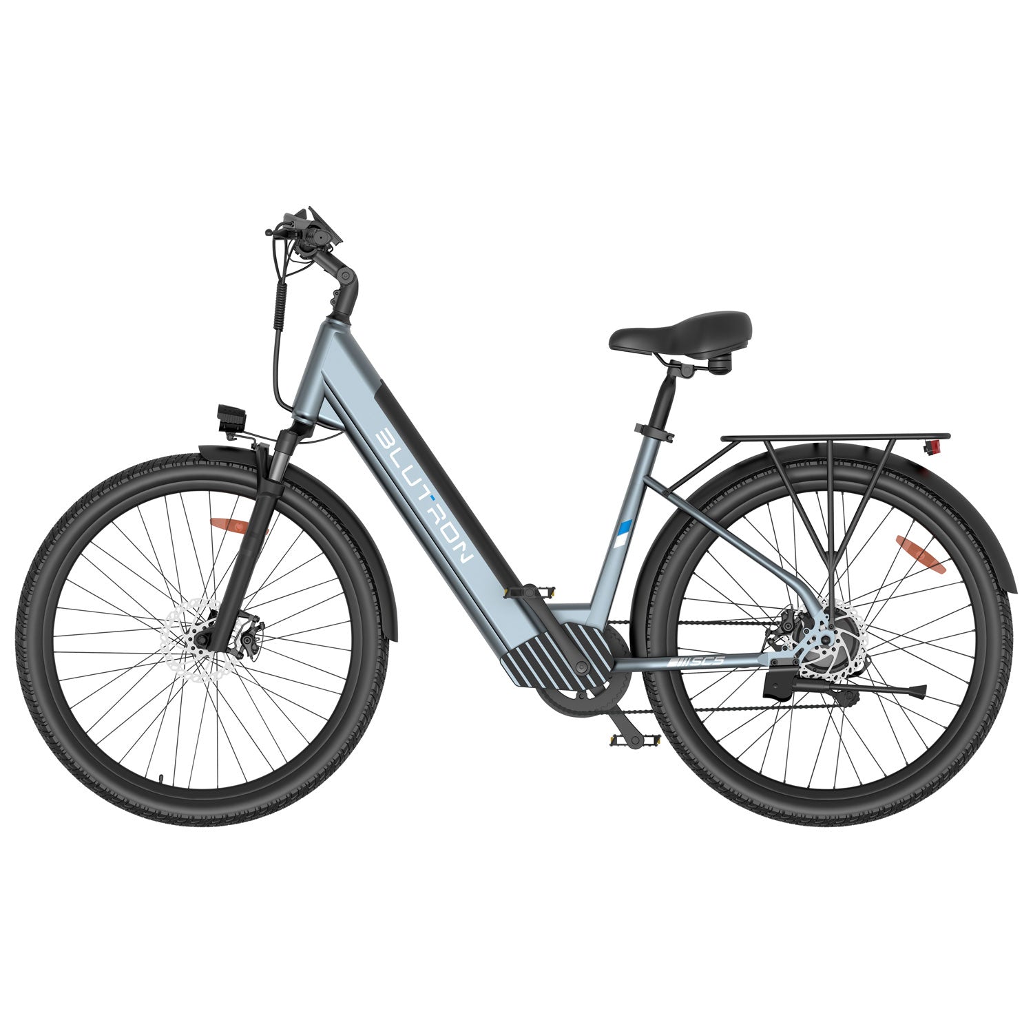 Blutron SC5 Commuter Electric Bike (500W Motor / 75km Battery Range / 32km/h Top Speed) - Sky Blue - image 3