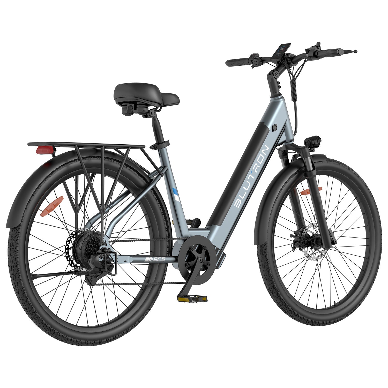 Blutron SC5 Commuter Electric Bike (500W Motor / 75km Battery Range / 32km/h Top Speed) - Sky Blue - image 5