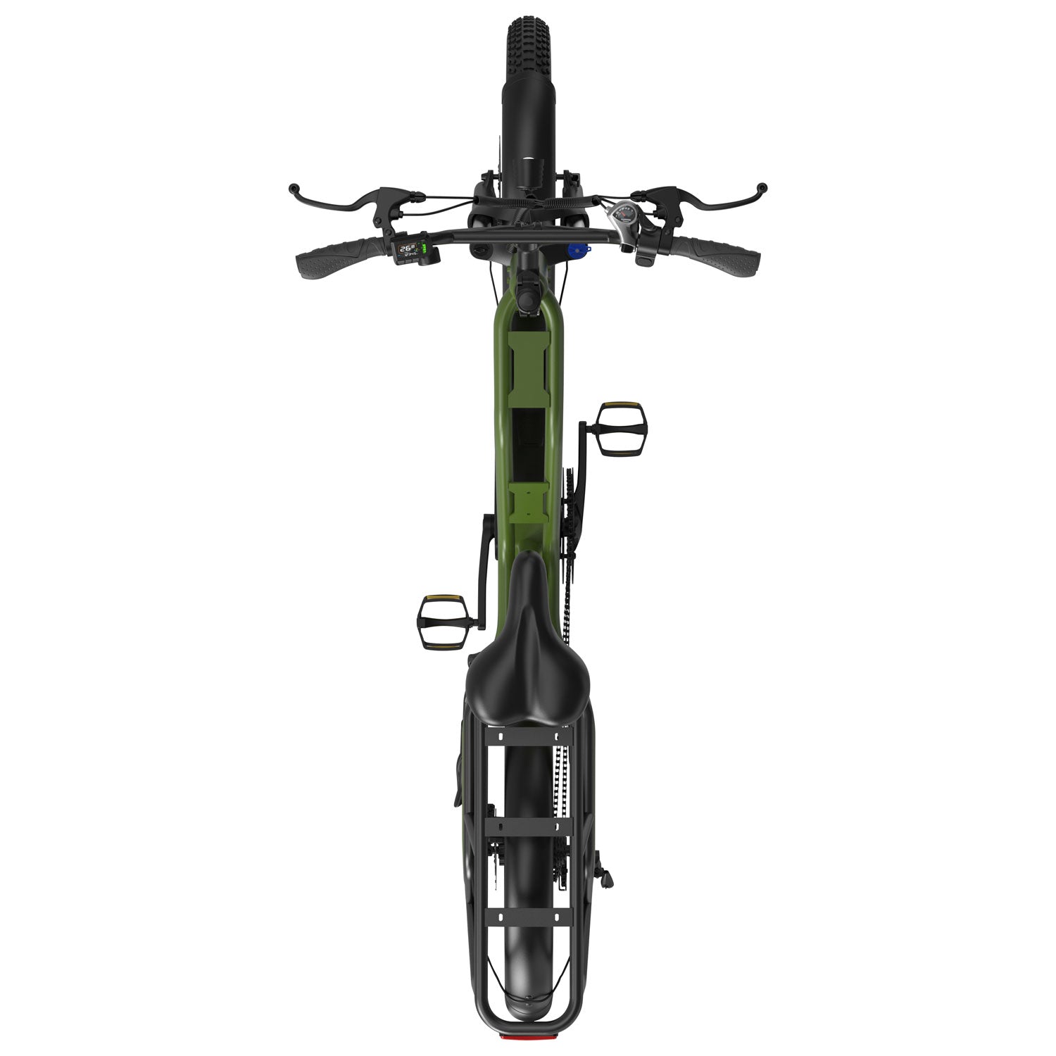 Blutron SCG5 Cargo Electric Bike (500W Motor / 90km Battery Range / 32km/h Top Speed) - Olive Green - image 9